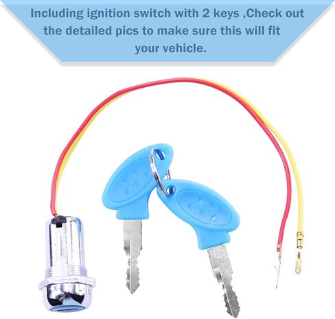 2 Wire Ignition Key Switch Lock for Gas Electric Scooter ATV Moped Go Kart Pocket Bike Motorcycle in Saudi Arabia