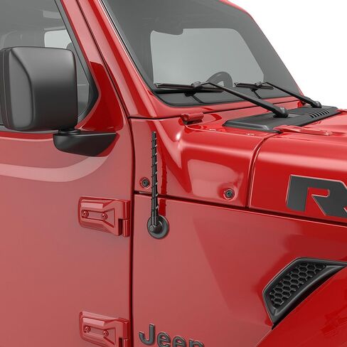 هوائي حلزوني RYDONAIR مقاس 6.9 بوصة متوافق مع Jeep Wrangler 2007-2024 & Gladiator - ملف موصل داخلي - 304 خيوط من الفولاذ المقاوم للصدأ in Kuwait