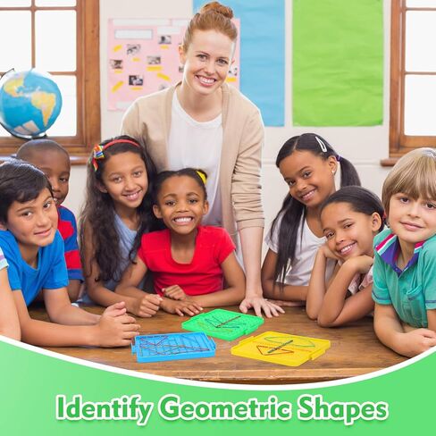 40 حزمة 6.3 بوصة مزدوجة الجوانب Geoboard الرياضيات المناورات الهندسة البلاستيكية المناورات Geoboards الرياضية مع الأربطة المطاطية لعبة تعليمية رسومية للإبداع تعلم الهندسة in Saudi Arabia