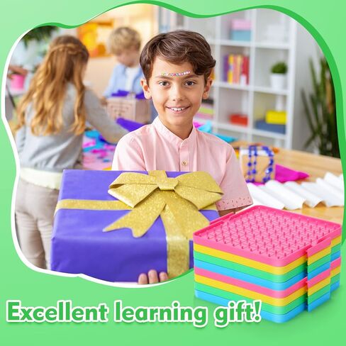 40 حزمة 6.3 بوصة مزدوجة الجوانب Geoboard الرياضيات المناورات الهندسة البلاستيكية المناورات Geoboards الرياضية مع الأربطة المطاطية لعبة تعليمية رسومية للإبداع تعلم الهندسة in Saudi Arabia