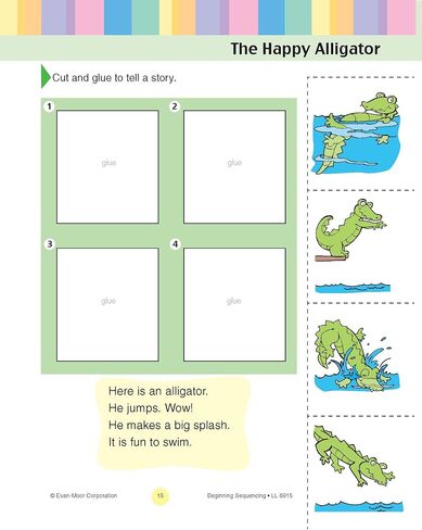 Learning Line: Beginning Sequencing, Prek - Kindergarten Workbook in Saudi Arabia