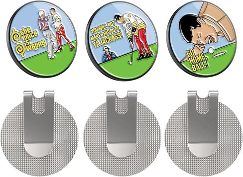 مجموعة هدايا الجولف K9King المكونة من 6 قطع - علامات كرة الجولف جيلمور ومشبك قبعة الجولف المغناطيسية - مجموعة خضراء - ملحقات جولف مضحكة للرجال والنساء للاعبي الجولف in Kuwait