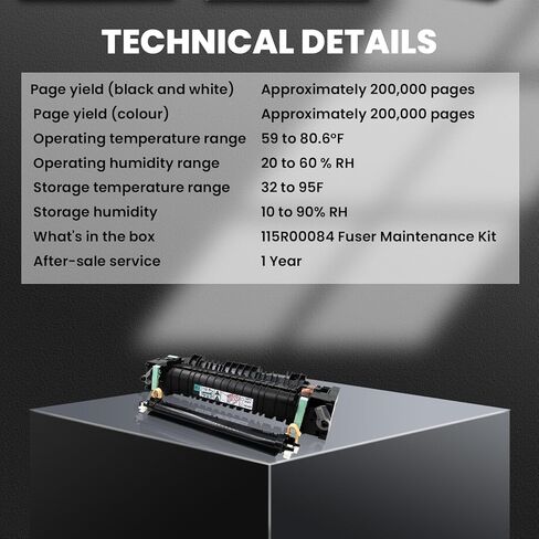 طقم صيانة وحدة الصهر 115R00084 متوافق مع مركز العمل 3610N 3610 3610DN 3615DN 3655X 3615 3655S، طقم صيانة 110 فولت لطابعة XE in Kuwait