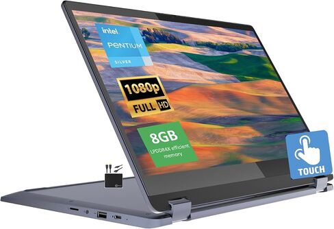 Lenovo IdeaPad 2023 Newest Flex 3i Chromebook Spin 2-in-1 Convertible Laptop, Intel Pentium Silver N6000, 15.6'' FHD IPS Touchscreen, 8GB RAM, 64GB eMMC,WiFi 6, Chrome OS Abyss Blue (Renewed) in Saudi Arabia