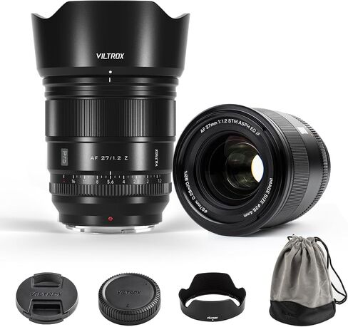 عدسة VILTROX 27 مم F1.2 Pro AF لكاميرا Nikon Z Mount، 27 مم F/1.2 Pro Z ذات فتحة كبيرة جدًا APS-C لكاميرات Nikon Z9 Z8 Z7 Z6 Z5 Z50 Z30 in Kuwait