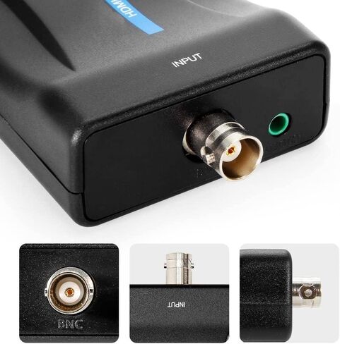 BNC إلى HDMI محول محول أنثى CVBS BNC HDMI موصل محوري مركب نقل تناظري فيديو إدخال الصوت 1080P إخراج HDCP هوك كاميرا الأمن DVRs مراقبة AC1420 CCTV لشاشة HD TV in Saudi Arabia