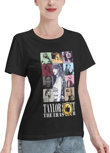 Women's Classic Cotton T Shirt Music Crewneck Short Sleeve Tee Music Album Covers Shirts Gift Tops for Music Lover in Saudi Arabia