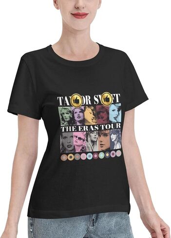 Women's Classic Cotton T Shirt Music Crewneck Short Sleeve Tee Music Album Covers Shirts Gift Tops for Music Lover in Saudi Arabia