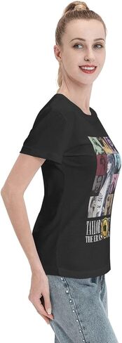Women's Classic Cotton T Shirt Music Crewneck Short Sleeve Tee Music Album Covers Shirts Gift Tops for Music Lover in Saudi Arabia