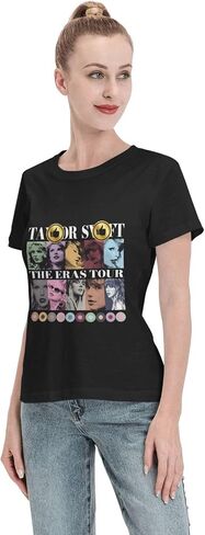 Women's Classic Cotton T Shirt Music Crewneck Short Sleeve Tee Music Album Covers Shirts Gift Tops for Music Lover in Saudi Arabia