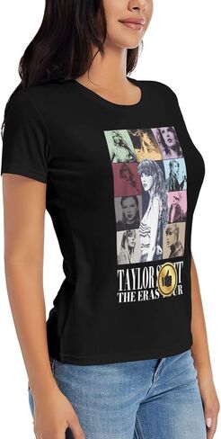 Women's Classic Cotton T Shirt Music Crewneck Short Sleeve Tee Music Album Covers Shirts Gift Tops for Music Lover in Saudi Arabia