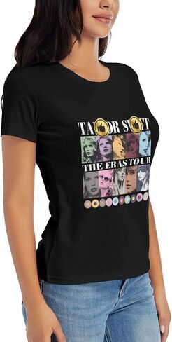Women's Classic Cotton T Shirt Music Crewneck Short Sleeve Tee Music Album Covers Shirts Gift Tops for Music Lover in Saudi Arabia