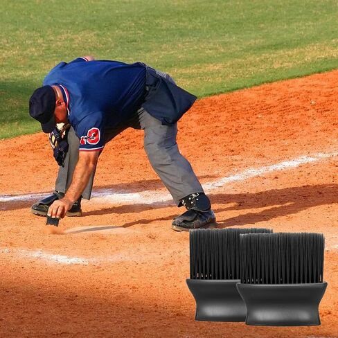 قطعتان من فرشاة حكم البيسبول، فرشاة لوحة البيسبول المنزلية، فرش حكم البيسبول لمجموعة معدات حكم البيسبول (أسود) in Kuwait