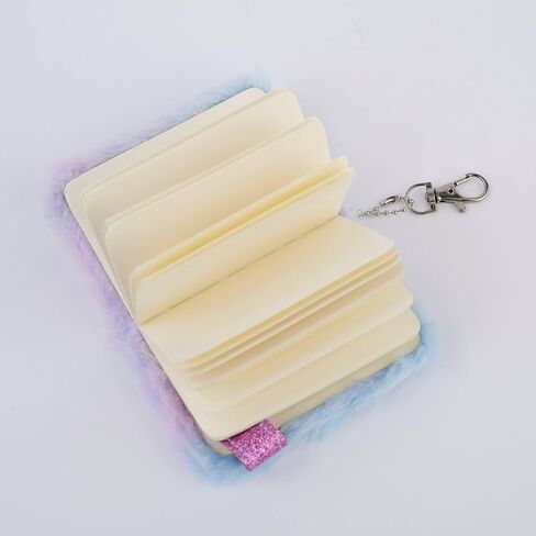 Mini Cute Cat Plush Pocket Journal with Blank Inner Paper: Thicken Diary with Lock & Keychain, Personal Small Meet Journals | Cartoon Pink Notepads Set for Girl, Nurses, Travel Writing, Drawing, Craft in Saudi Arabia