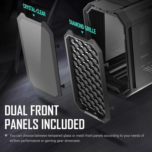 حافظة Antec Dark Cube ITX، M-ATX، ITX، زجاج، 512 × 240 × 406 ملم (DWH)، مكعب داكن (0-761345-80034-1) in Kuwait