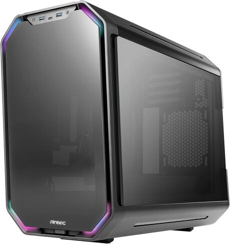 حافظة Antec Dark Cube ITX، M-ATX، ITX، زجاج، 512 × 240 × 406 ملم (DWH)، مكعب داكن (0-761345-80034-1) in Kuwait