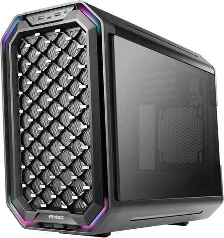 حافظة Antec Dark Cube ITX، M-ATX، ITX، زجاج، 512 × 240 × 406 ملم (DWH)، مكعب داكن (0-761345-80034-1) in Kuwait