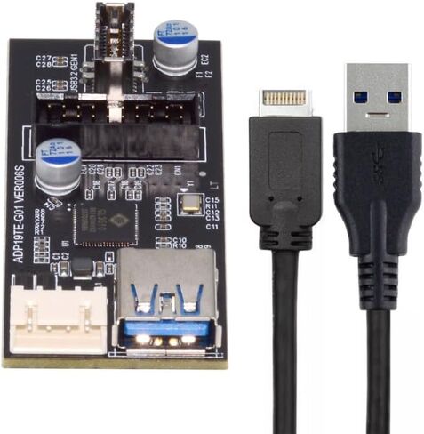 CY 20Gbps Type-E USB 3.1 Front Panel Socket to NVME NGFF M-Key Express Card Adapter ASM3242 Chipset for Motherboard in Kuwait