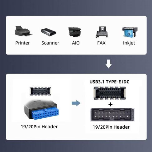 CY 20Gbps Type-E USB 3.1 Front Panel Socket to NVME NGFF M-Key Express Card Adapter ASM3242 Chipset for Motherboard in Kuwait