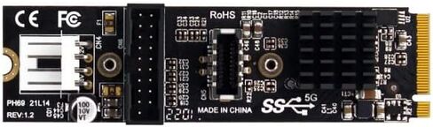 مقبس اللوحة الأمامية CY 20Gbps Type-E USB 3.1 إلى NVME NGFF M-Key Express Card محول ASM3242 شرائح للوحة الأم in Kuwait