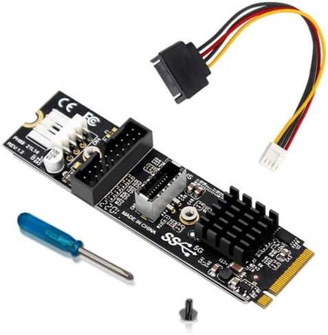 مقبس اللوحة الأمامية CY 20Gbps Type-E USB 3.1 إلى NVME NGFF M-Key Express Card محول ASM3242 شرائح للوحة الأم in Kuwait