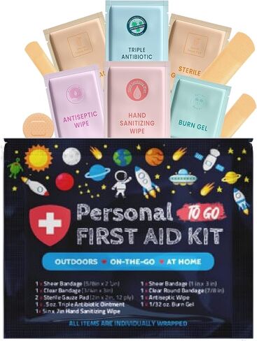Portable Travel Size First Aid Kit - Perfect for Home, Office, Car, School, Business, Travel, Hiking, College, and Outdoors | Individually Wrapped Medical Kit Products (Abstract) in Saudi Arabia