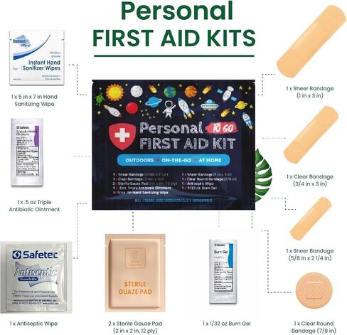 Portable Travel Size First Aid Kit - Perfect for Home, Office, Car, School, Business, Travel, Hiking, College, and Outdoors | Individually Wrapped Medical Kit Products (Abstract) in Saudi Arabia