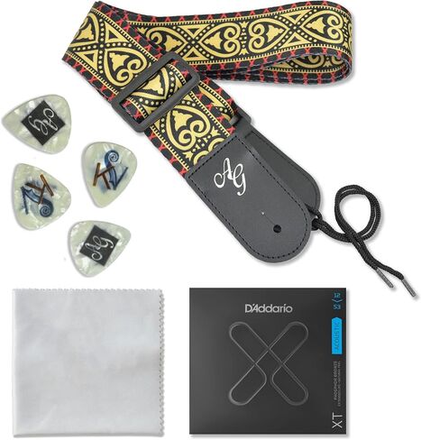 حزمة جيتار أنطونيو جولياني الصوتي (DN-1) - جيتار مدرع مع حقيبة وحزام وأوتار وإكسسوارات in Kuwait