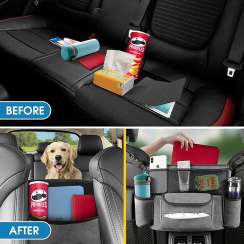 Car Seat Organizer, Back Seat Car Organizer, Between Seat Car Organizer, Car Purse Holder Between Seats, Backseat Cup Holder For Car, Car Organizer Between Seats, Car Visor Organizer. (Brown) in Saudi Arabia