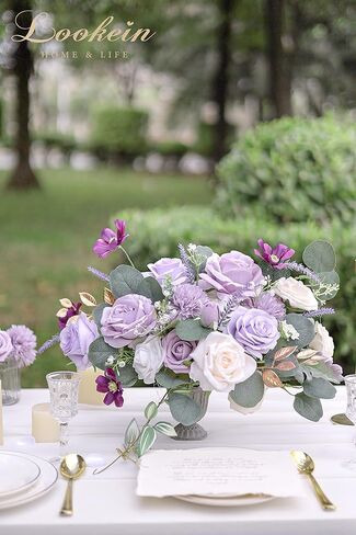 زهور صناعية من Lookein لتزيين حفلات الزفاف بنفسك، باقة الزفاف، قطع مركزية للطاولة، إكليل الزهور، ديكور المنزل، تراكوتا ريفية in Kuwait