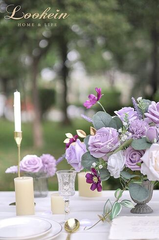 زهور صناعية من Lookein لتزيين حفلات الزفاف بنفسك، باقة الزفاف، قطع مركزية للطاولة، إكليل الزهور، ديكور المنزل، تراكوتا ريفية in Kuwait