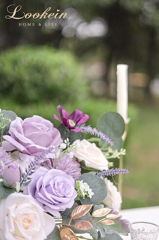 زهور صناعية من Lookein لتزيين حفلات الزفاف بنفسك، باقة الزفاف، قطع مركزية للطاولة، إكليل الزهور، ديكور المنزل، تراكوتا ريفية in Kuwait