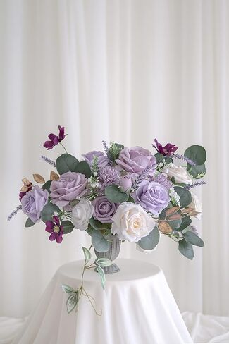 زهور صناعية من Lookein لتزيين حفلات الزفاف بنفسك، باقة الزفاف، قطع مركزية للطاولة، إكليل الزهور، ديكور المنزل، تراكوتا ريفية in Kuwait