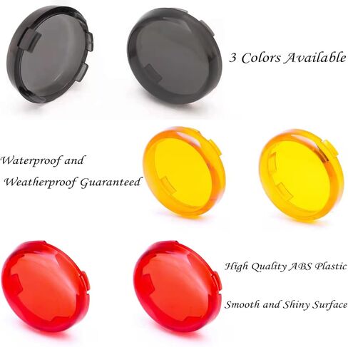 Turn Signal Lens Bullet Turn Signal Lenses Covers Compatible for Harley Touring Softail Dyna Sportster Street Glide Road King 1997-2021,4pcs (amber) in Saudi Arabia