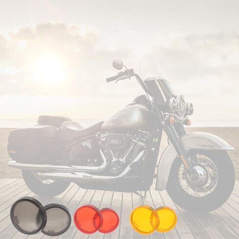 Turn Signal Lens Bullet Turn Signal Lenses Covers Compatible for Harley Touring Softail Dyna Sportster Street Glide Road King 1997-2021,4pcs (amber) in Saudi Arabia