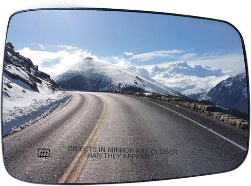 68050299AA Driver Left Side Heated Mirror Glass Compatible with 2009-2018 Dodge Ram 1500 2500 Left Heated Flat Mirror Glass with Rear Holder Replace 68079363AA in Saudi Arabia
