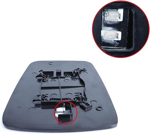 68050299AA Driver Left Side Heated Mirror Glass Compatible with 2009-2018 Dodge Ram 1500 2500 Left Heated Flat Mirror Glass with Rear Holder Replace 68079363AA in Saudi Arabia