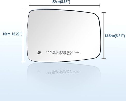 68050299AA Driver Left Side Heated Mirror Glass Compatible with 2009-2018 Dodge Ram 1500 2500 Left Heated Flat Mirror Glass with Rear Holder Replace 68079363AA in Saudi Arabia