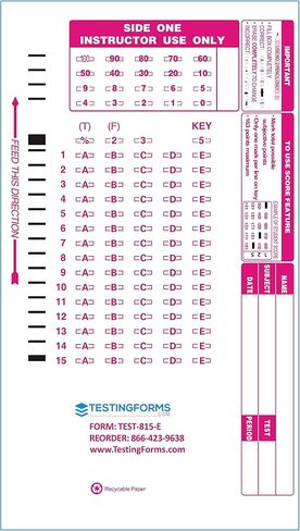 TEST-825E (500 Sheet Pack) Compatible Testing Forms in Saudi Arabia