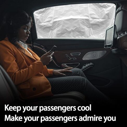 مظلة شمسية لنافذة السيارة الجانبية، 4 قطع ستائر مغناطيسية مطلية بالفضة للحماية من الشمس، مظلة شمسية قابلة للكسر تحجب الضرر الناتج عن أشعة الشمس الساطعة المباشرة والحرارة، ملحقات داخلية للسيارات in Kuwait