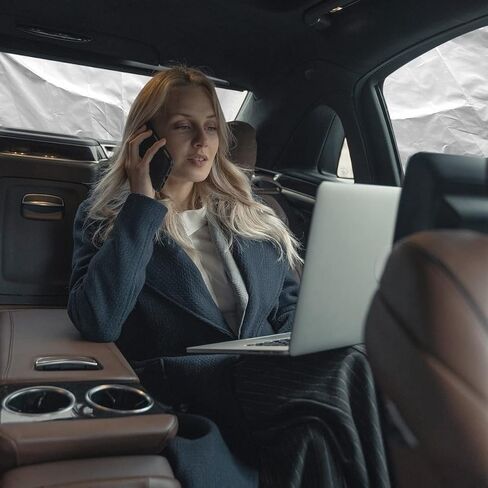 مظلة شمسية لنافذة السيارة الجانبية، 4 قطع ستائر مغناطيسية مطلية بالفضة للحماية من الشمس، مظلة شمسية قابلة للكسر تحجب الضرر الناتج عن أشعة الشمس الساطعة المباشرة والحرارة، ملحقات داخلية للسيارات in Kuwait