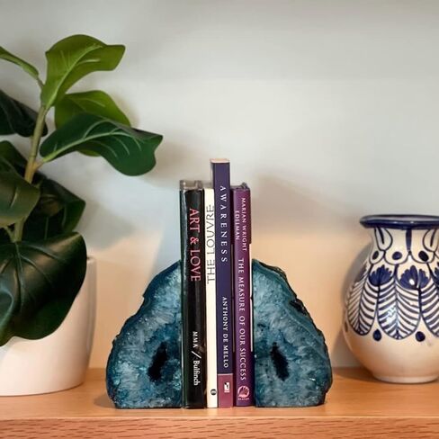 زوج من العقيق الطبيعي لديكور المنزل من Artisansmx، زوج من حجر الدفتين البرازيلي الطبيعي بوزن 6-8 رطل in Kuwait