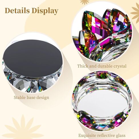 Crystal Lotus Flower Candle Holder, Crystal Tealight Candle Holder up to 3.2''D Candles, Tealight Stand Glass Holder, Decorative Candle Holder for Home Decor Wedding Party in Saudi Arabia