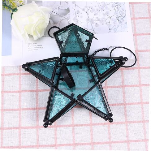 Star Decor Taper Candle Home Decorations Aroma Burner Stand Decorative Candle Holder Tea Light Lantern Star Decorations Wedding Decorations Pentagram Hanging Ornament Candlestick in Saudi Arabia
