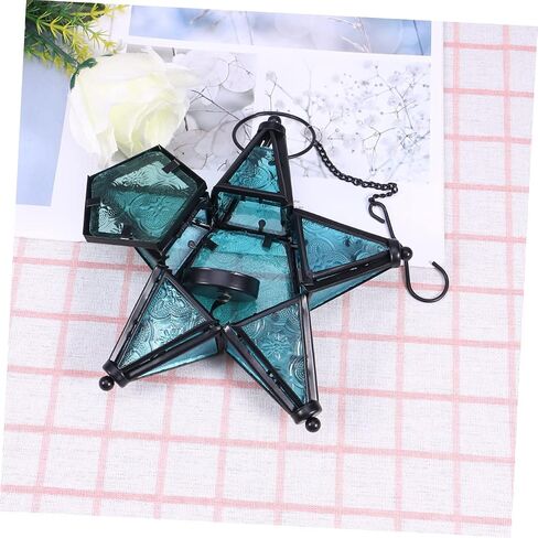 Star Decor Taper Candle Home Decorations Aroma Burner Stand Decorative Candle Holder Tea Light Lantern Star Decorations Wedding Decorations Pentagram Hanging Ornament Candlestick in Saudi Arabia