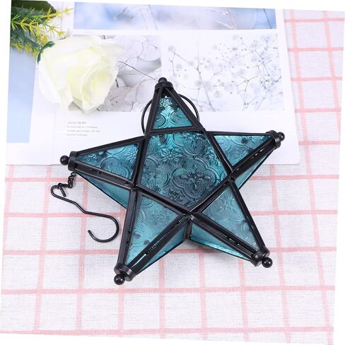 Star Decor Taper Candle Home Decorations Aroma Burner Stand Decorative Candle Holder Tea Light Lantern Star Decorations Wedding Decorations Pentagram Hanging Ornament Candlestick in Saudi Arabia