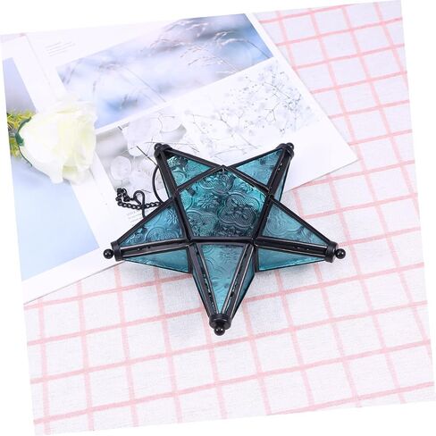 Star Decor Taper Candle Home Decorations Aroma Burner Stand Decorative Candle Holder Tea Light Lantern Star Decorations Wedding Decorations Pentagram Hanging Ornament Candlestick in Saudi Arabia