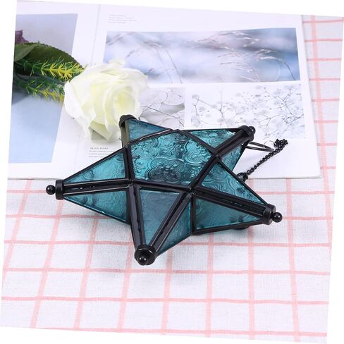Star Decor Taper Candle Home Decorations Aroma Burner Stand Decorative Candle Holder Tea Light Lantern Star Decorations Wedding Decorations Pentagram Hanging Ornament Candlestick in Saudi Arabia