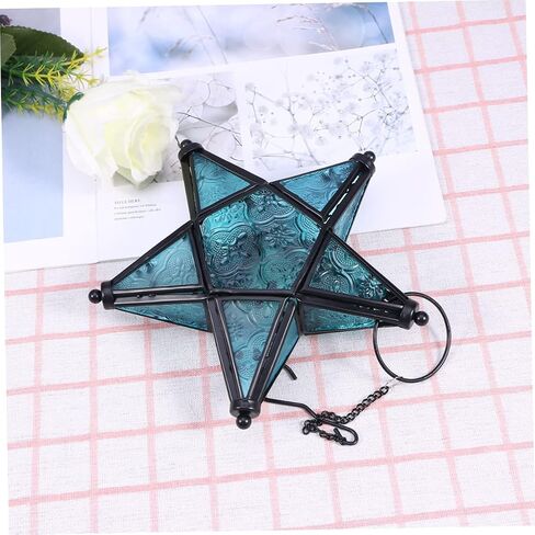 Star Decor Taper Candle Home Decorations Aroma Burner Stand Decorative Candle Holder Tea Light Lantern Star Decorations Wedding Decorations Pentagram Hanging Ornament Candlestick in Saudi Arabia