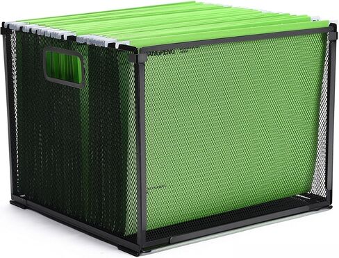 منظم ملفات معلق للمكتب، صندوق حامل ملفات معدني ممتاز بحجم حرف، صندوق حامل ملفات، سهل التجميع، خزانات تخزين سلة الملفات المحمولة لسطح المكتب in Kuwait